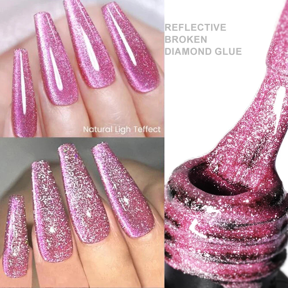 XEIJAYI Pink Cat Eye Gel Nail Polish Ceramic Magnetic Gel UV Semi-permanent Enamels Varnish Nail Supplies For Professionals Gel Blushimmer