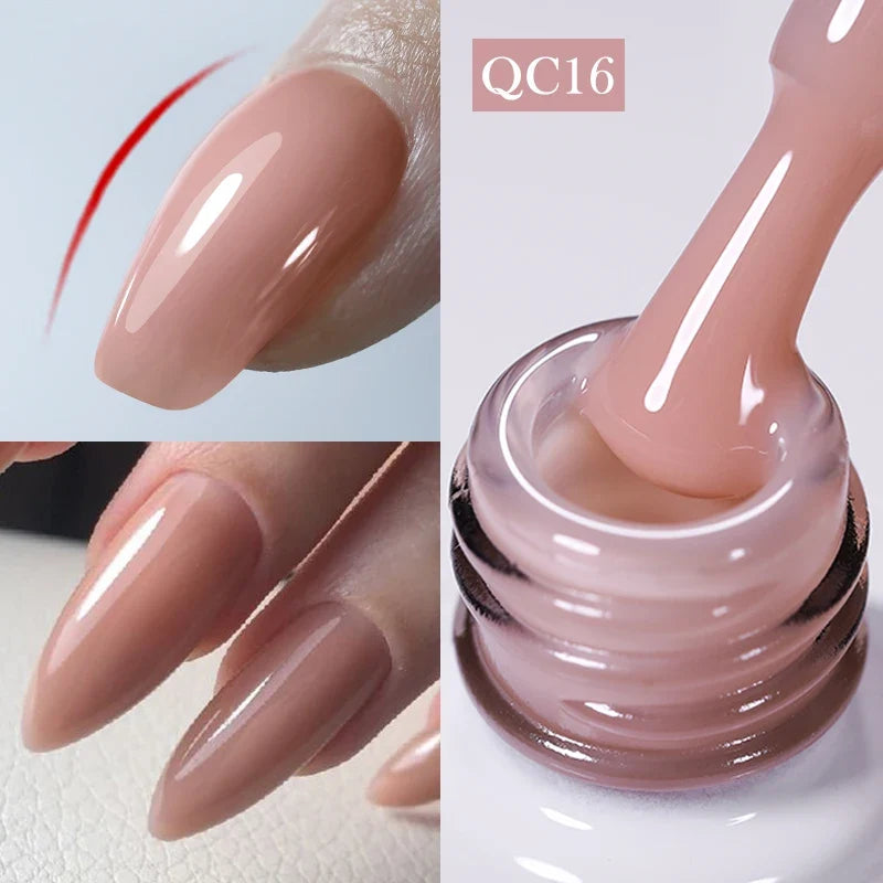 BORN PRETTY Milky White Jelly Nude Gel Nail Polish 10ml White Translucent Soak Off Gel Vernis Semi Permanent Need UV Light Cure Blushimmer