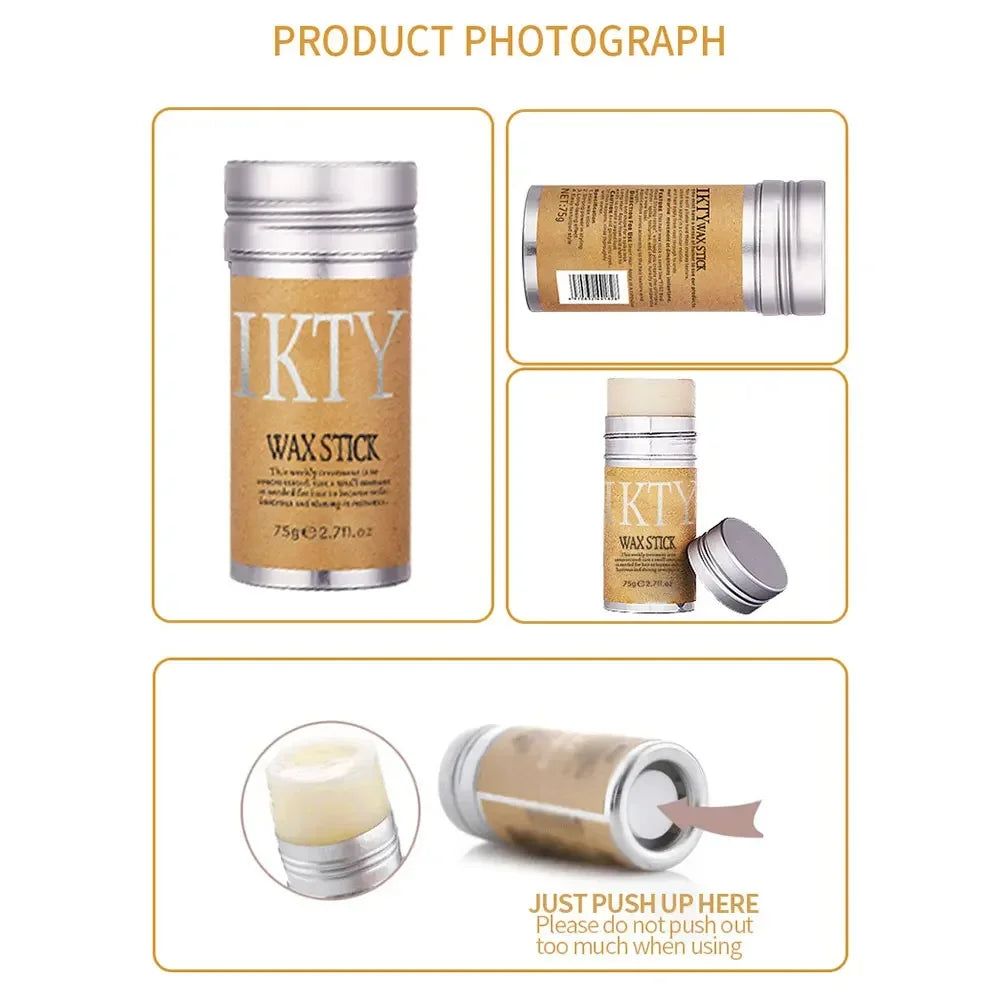 Broken Hair Styling Gel Cream Hair Wax Stick Gel Cream Hair Styling Frizz Fixed Fluffy Children Men and Women Styling Wax Noventix
