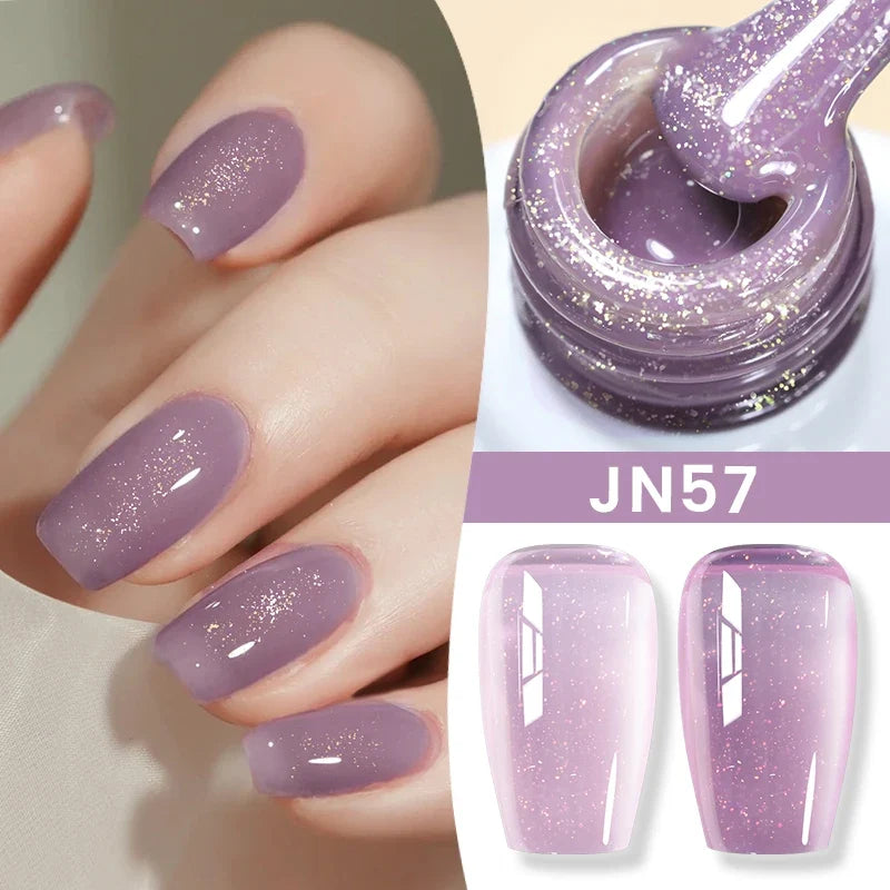 BORN PRETTY 83 Colors 10ml Jelly Nude Gel Nail Polish Autumn Amber Semi Transparent Manicure Soak off UV LED Nails Gel Varnish Blushimmer