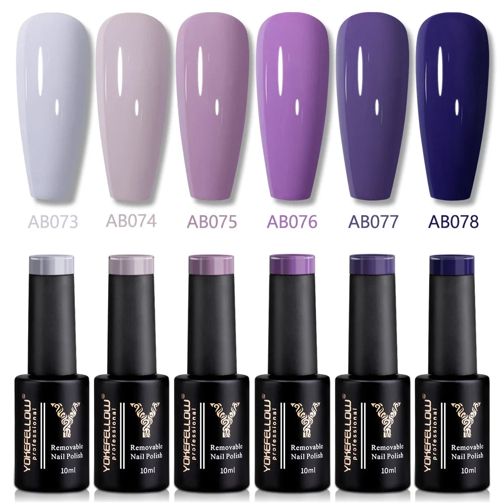 YOKEFELLOW 2022 New Color 10ML Nail Gel Polish Semi Permanent Gel Varnish Base Top Coat 122 Soak Off Colors Organic Nail Varnish Blushimmer