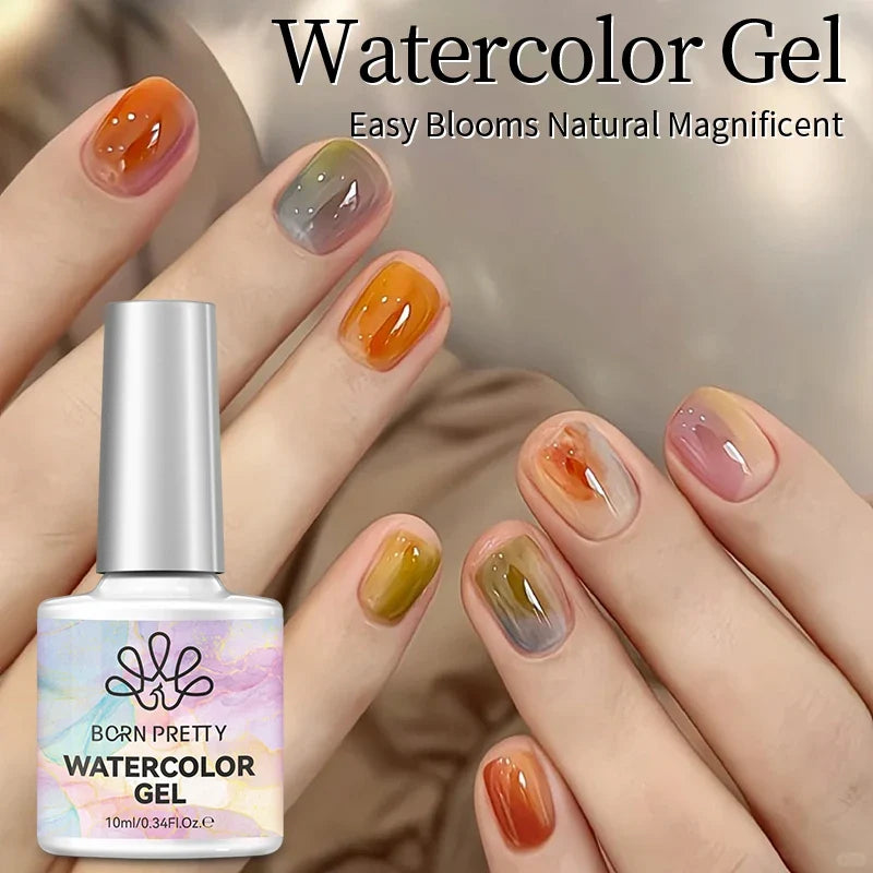 BORN PRETTY Jelly Nude Gel Nail Polish 10ml Light Pink Peach Translucent Color UV Light Cure Gel Varnish Nail Art DIY at Home Blushimmer