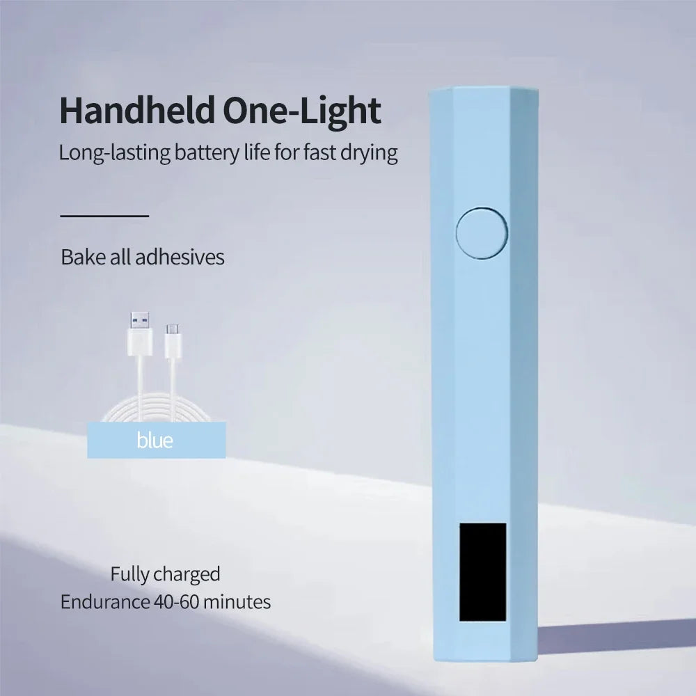 Convenient Handheld Nail Dryer Lamp UV/LED Nail Curing All Gel Polish Nail Art Tool Rechargeabl Nail Lamp Blushimmer