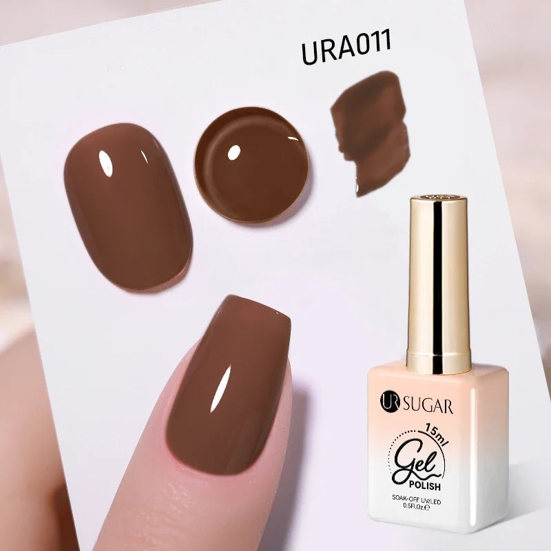 UR SUGAR 15ml Jelly Milky White Translucent Color Gel Polish Semi Permanent UV Gel Nail Art Soak Off Gel Varnish Latest Fashion Blushimmer