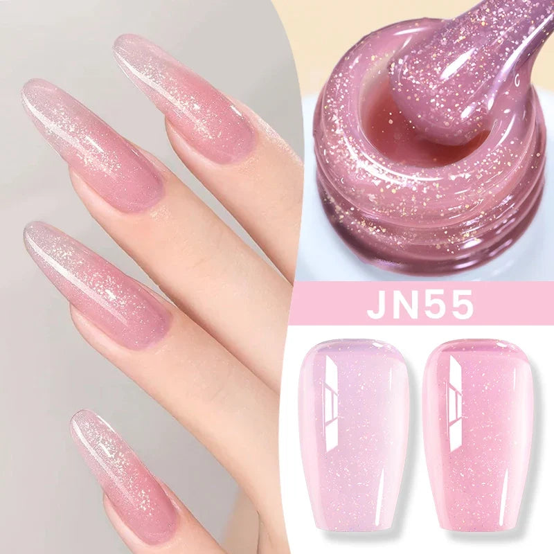 BORN PRETTY 83 Colors 10ml Jelly Nude Gel Nail Polish Autumn Amber Semi Transparent Manicure Soak off UV LED Nails Gel Varnish Blushimmer