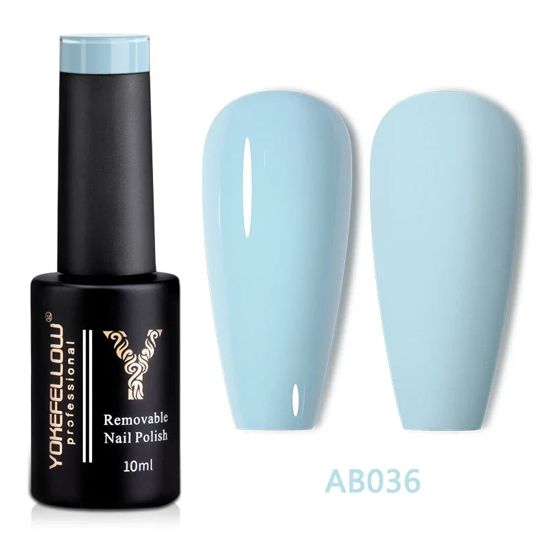 YOKEFELLOW 10ml Jelly Nude Gel Nail Polish High Quality Translucent Pink Nail Gel Varnish Soak Off UV Gel Polish Long Lasting Blushimmer