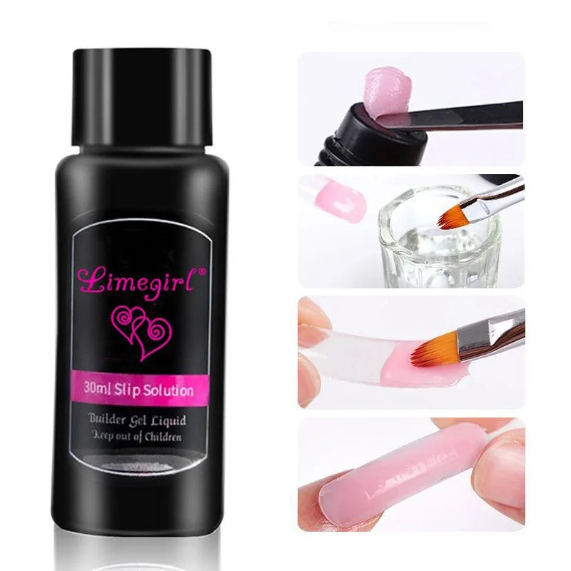 6PCS Extension Nail Polymer Gel Set 15ML Quick Building UV/LED Gel with Nails Mini Lamp for Manicure Extension Art DIY Tools Kit Blushimmer