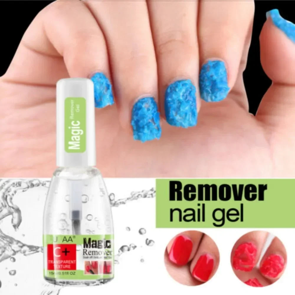 3-5 Mins Fast Remover Magic Remover Gel Nail Polish 15ml Soak Off UV LED Burst Removal Cleaner Nail Art Tools Manicure Cleaner Blushimmer