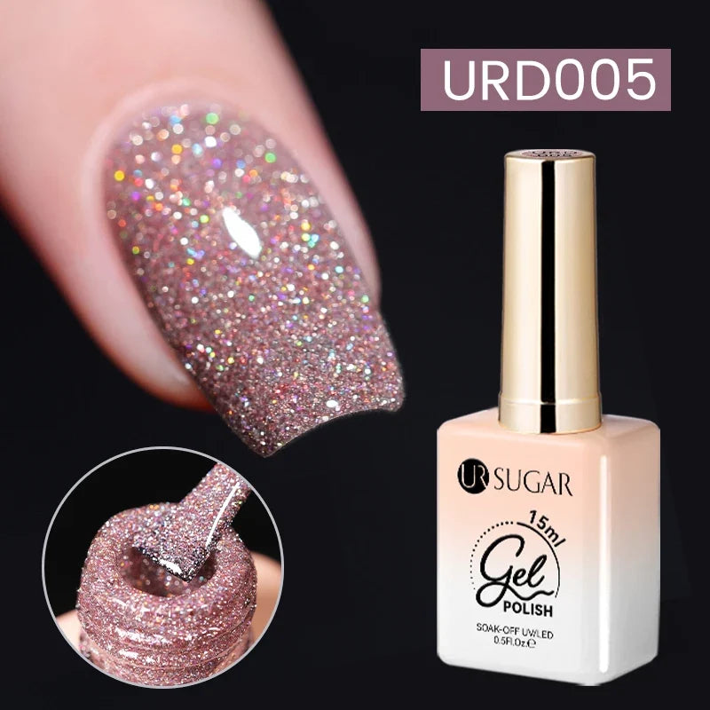 UR SUGAR 15ml Jelly Milky White Translucent Color Gel Polish Semi Permanent UV Gel Nail Art Soak Off Gel Varnish Latest Fashion Blushimmer