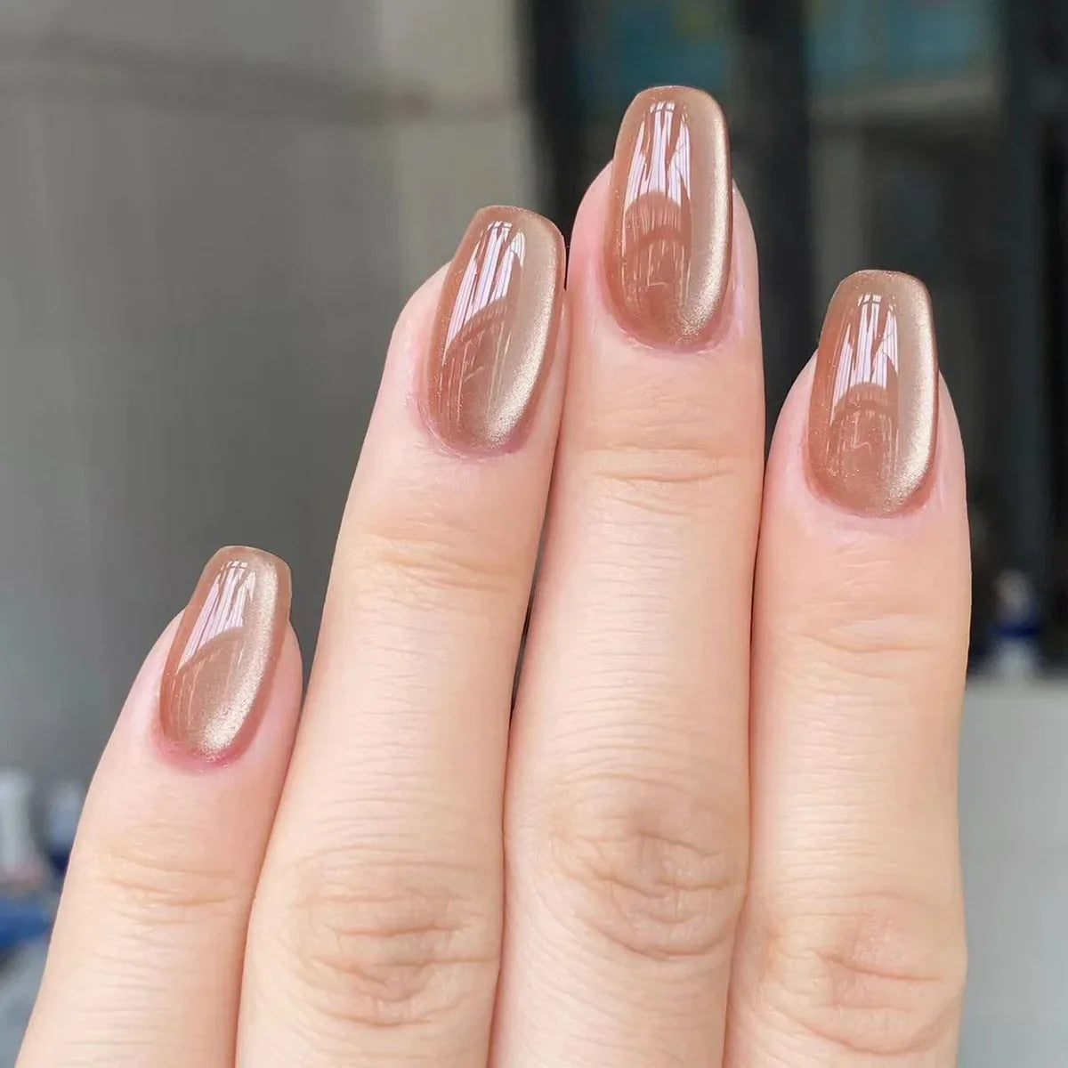24Pcs Oval Short Pink Press on Nails Simple Ombre Spring False Nail for Sweet Sassy Cool Women&Girl Removable Wearable Nail Art Blushimmer