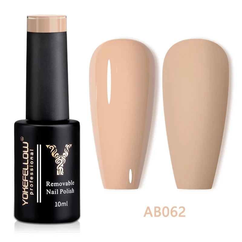 YOKEFELLOW 10ml Jelly Nude Gel Nail Polish High Quality Translucent Pink Nail Gel Varnish Soak Off UV Gel Polish Long Lasting Blushimmer