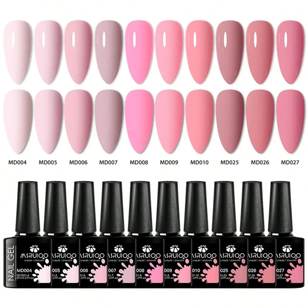 10pc Nail Gel Polish Set HEMA FREE All-Season Nails DIY Nail Art UV/LED Painting Vernis Manicure Kit Long Lasting Hybrid Gel Blushimmer