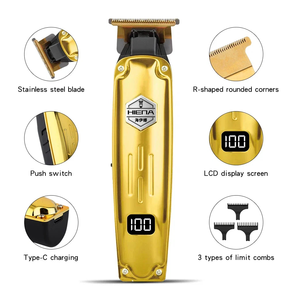 hiena hair Clipper Electric Hair Cutting Machine Cordless Haircut Machine Rechargeable Hair Trimmer Portable Trimmer for men Noventix