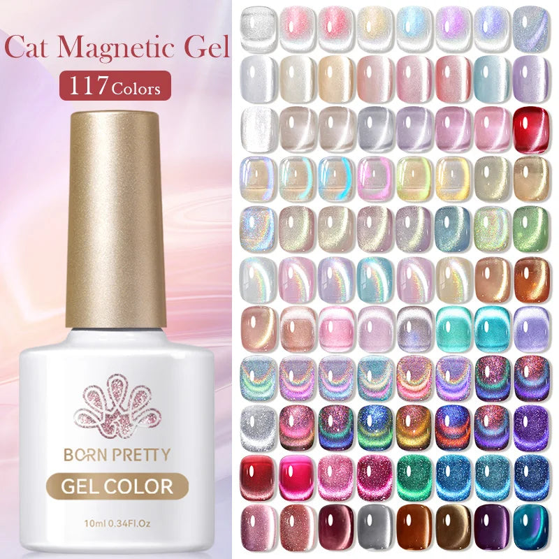 BORN PRETTY 117 Colors Cat Magnetic Gel Nail Polish 10ml Full Coverage Varnish Semi Permanent Super Gorgeous Nails Manicure Blushimmer