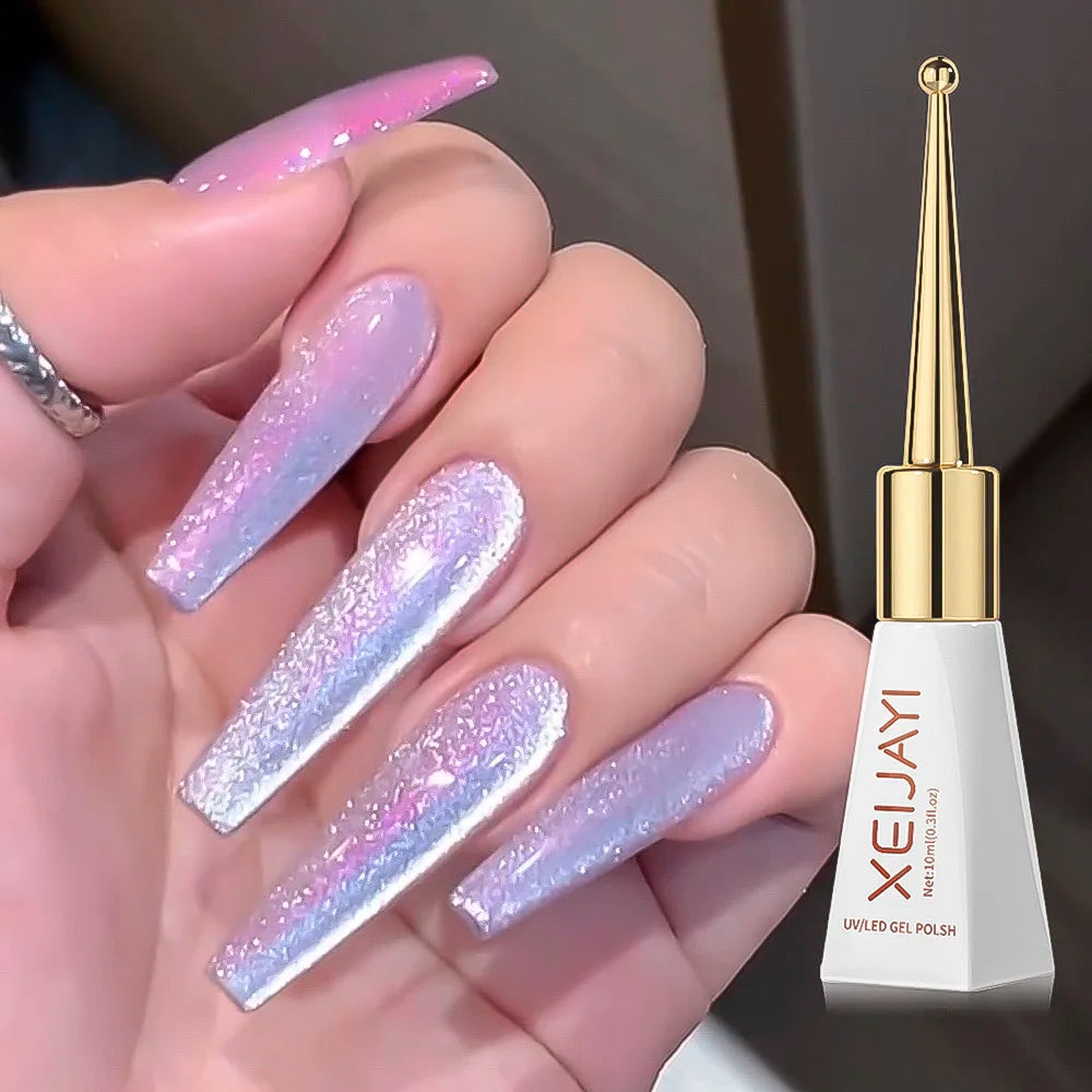 XEIJAYI Pink Cat Eye Gel Nail Polish Ceramic Magnetic Gel UV Semi-permanent Enamels Varnish Nail Supplies For Professionals Gel Blushimmer