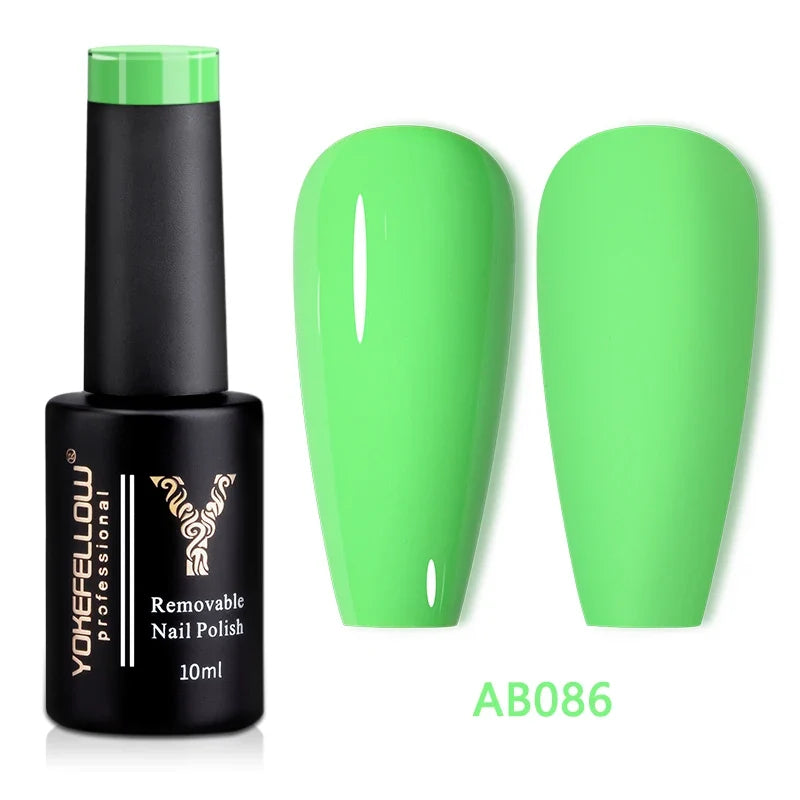 YOKEFELLOW 10ml Jelly Nude Gel Nail Polish High Quality Translucent Pink Nail Gel Varnish Soak Off UV Gel Polish Long Lasting Blushimmer