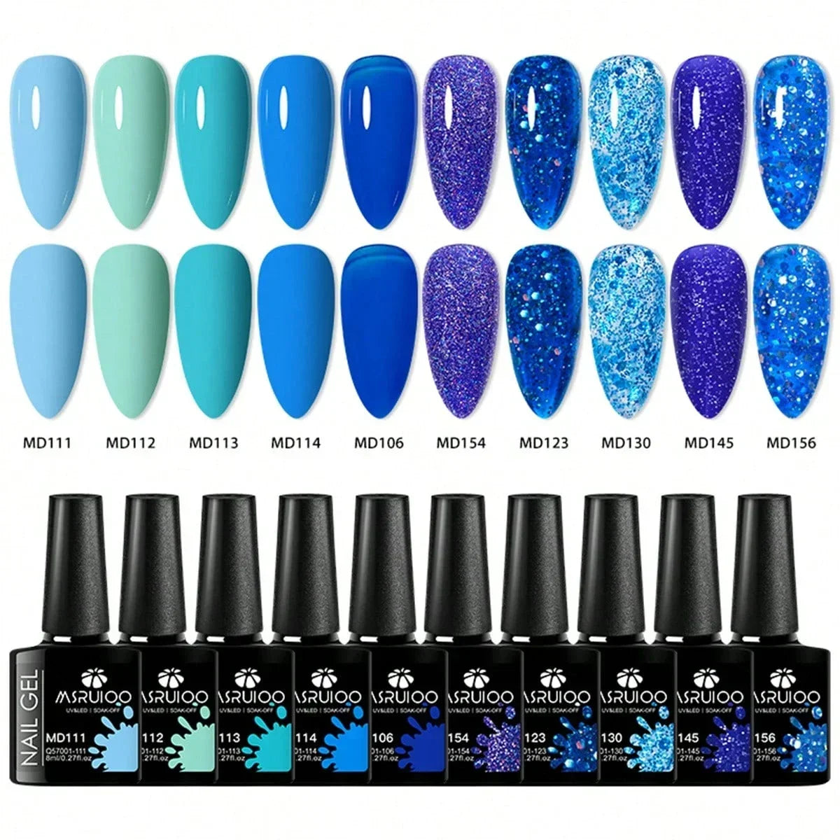 10pc Nail Gel Polish Set HEMA FREE All-Season Nails DIY Nail Art UV/LED Painting Vernis Manicure Kit Long Lasting Hybrid Gel Blushimmer