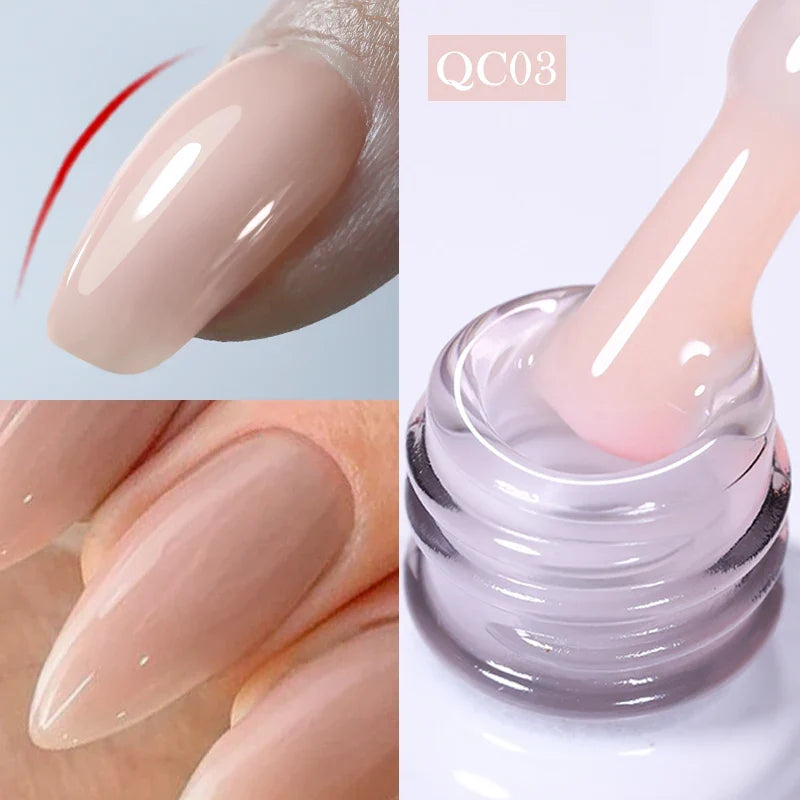 BORN PRETTY Milky White Jelly Nude Gel Nail Polish 10ml White Translucent Soak Off Gel Vernis Semi Permanent Need UV Light Cure Blushimmer