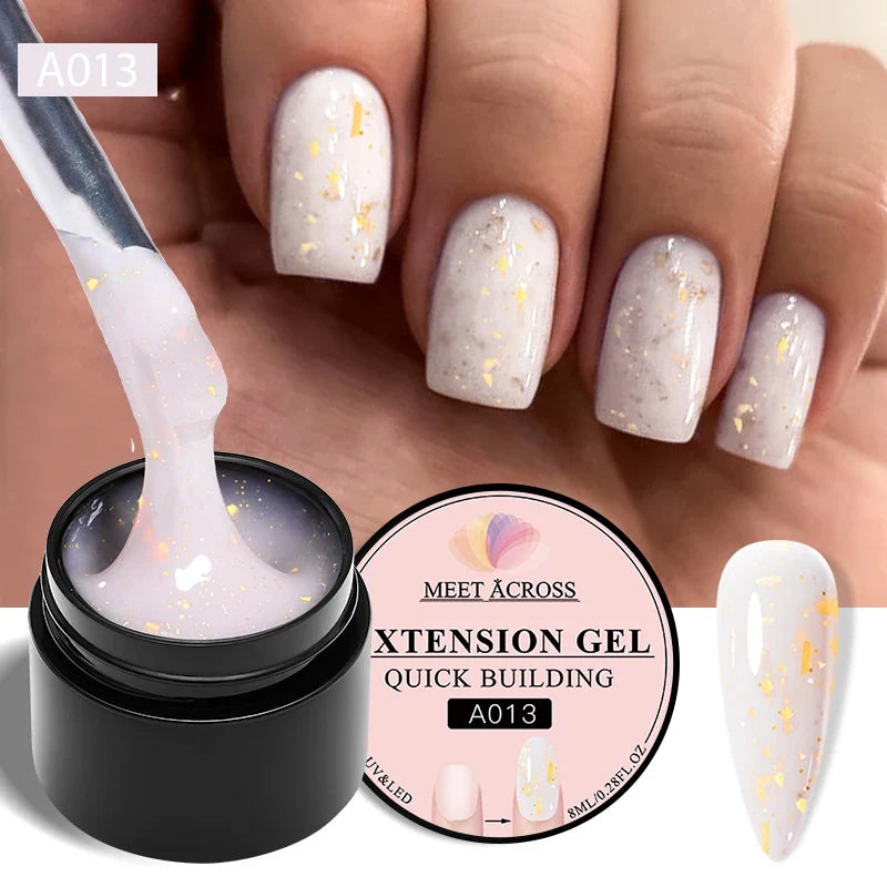Milky White Nail Extension Gel Clear Nude Building UV Gel For Nails Finger Extensions Form Tips French Nails Manicure Nail Art Blushimmer