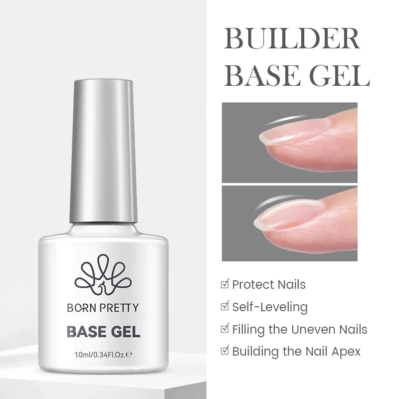 BORN PRETTY Jelly Nude Gel Nail Polish 10ml Light Pink Peach Translucent Color UV Light Cure Gel Varnish Nail Art DIY at Home Blushimmer