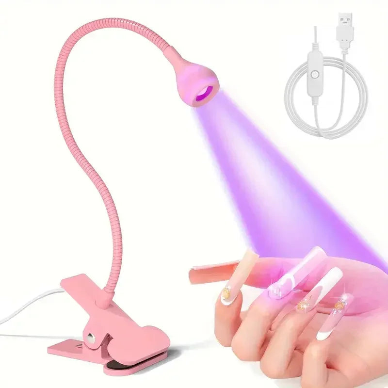 Nail Dryer Light UV Nail lamp 395nm Wavelength Clip-on Desk Mini USB For Gel Nails ongle Manicure Salon Tools Blushimmer