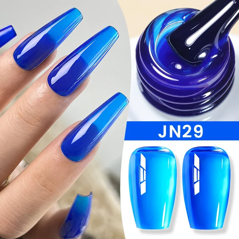 BORN PRETTY 83 Colors 10ml Jelly Nude Gel Nail Polish Autumn Amber Semi Transparent Manicure Soak off UV LED Nails Gel Varnish Blushimmer