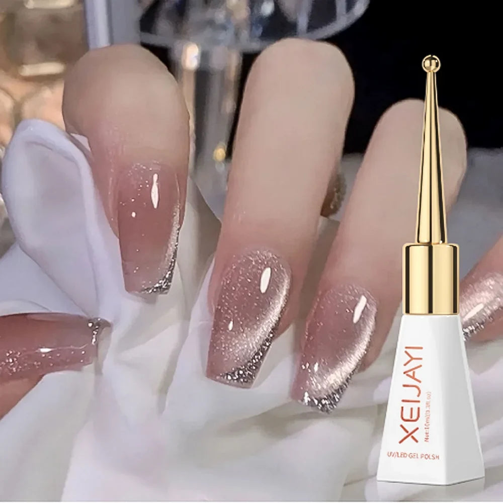 XEIJAYI Pink Cat Eye Gel Nail Polish Ceramic Magnetic Gel UV Semi-permanent Enamels Varnish Nail Supplies For Professionals Gel Blushimmer