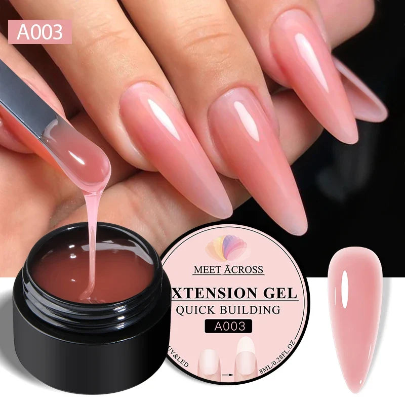 Milky White Nail Extension Gel Clear Nude Building UV Gel For Nails Finger Extensions Form Tips French Nails Manicure Nail Art Blushimmer