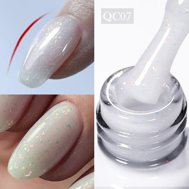 BORN PRETTY Milky White Jelly Nude Gel Nail Polish 10ml White Translucent Soak Off Gel Vernis Semi Permanent Need UV Light Cure Blushimmer
