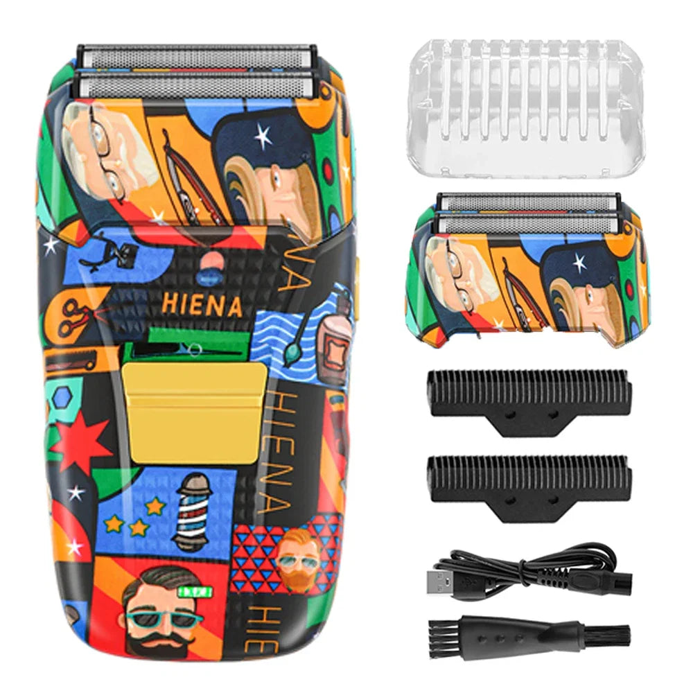 HIENA shaving machine men Electric shaver Hair clipper Rechargeable Metal Housing Pro Electric Shaver For Men Electric home Noventix