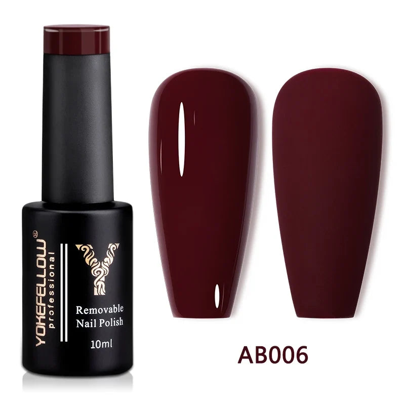 YOKEFELLOW 10ml Jelly Nude Gel Nail Polish High Quality Translucent Pink Nail Gel Varnish Soak Off UV Gel Polish Long Lasting Blushimmer