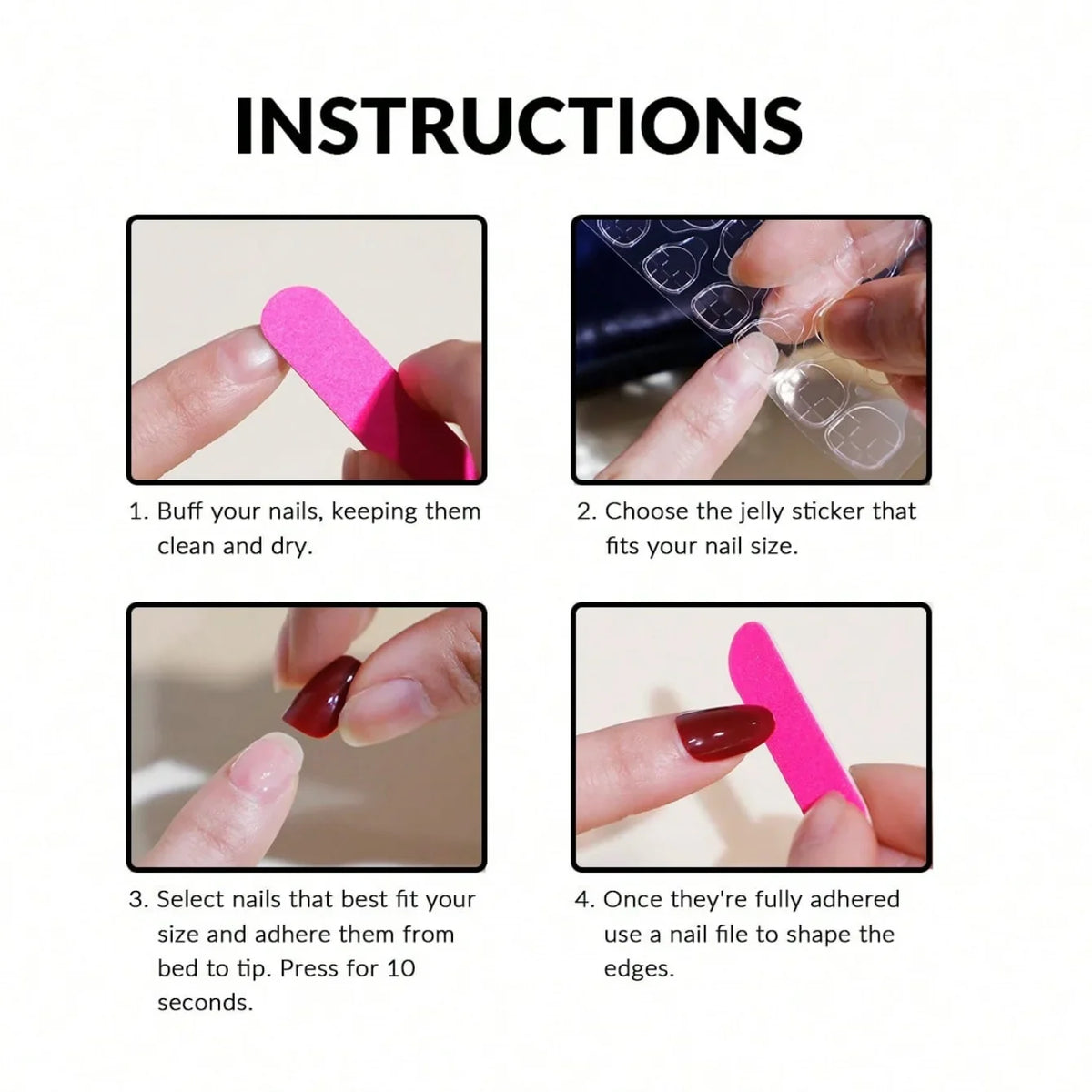10pcs pure hand pressed short circular nail art, beautiful fake nails, sweet and cool pink bow, suitable for women to use Blushimmer
