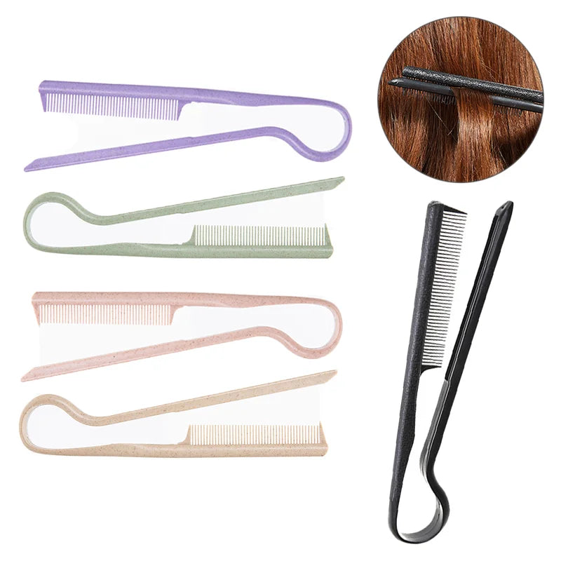 Wheat Straw V-shaped Flat Comb for Hair Straight Salon Hair Brush Straightner Hairdressing Comb Portable Mini Barber Hairbrush FLIPSTYLEZLLC