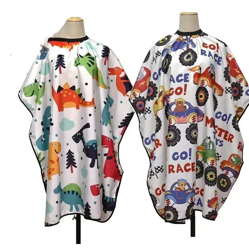 Cartoon Haircut Cape  Waterproof Barber Wrap – Salon Hair Care Styling Supplies Emzius