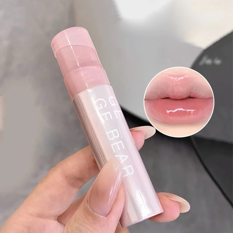 Gege Bear Water Gel Lip Gloss — Hydrating, Crystal-Clear Shine with Long-Lasting Color and Natural Finish Blushimmer