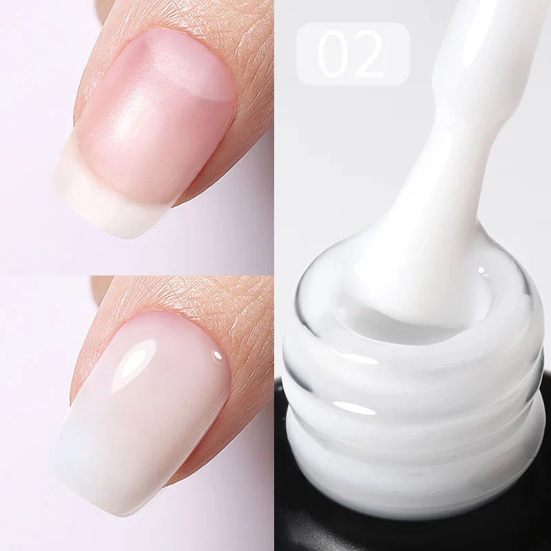 BORN PRETTY Milky Pink Rubber Base Gel Nail Polish Glitter 15ml Semi-Permanent Varnish Soak Off Self Leveling UV LED Gel Blushimmer