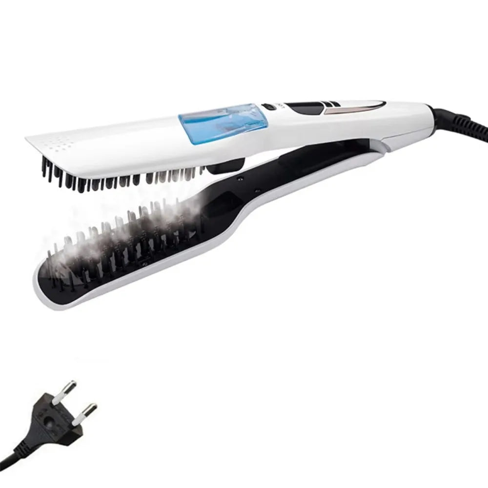 LCD Display Steam Hair Straightener PTC Heated Scalable Hair Straightener Brush Frizz-Free Fast Heating FLIPSTYLEZLLC
