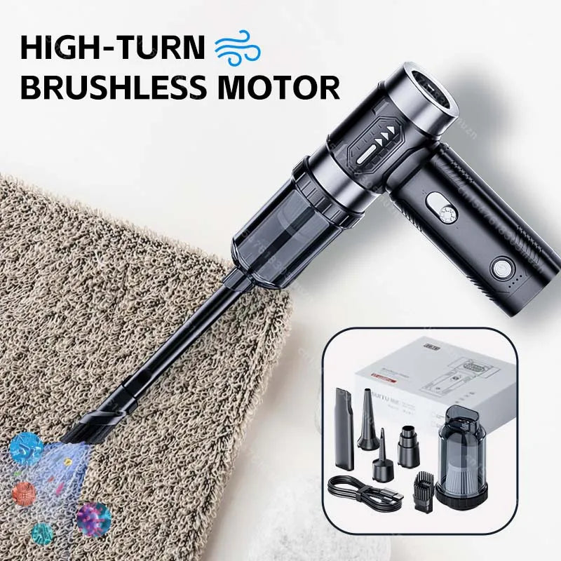 Air Blower Wireless Car Vacuum Turbofan Dryer Mini TurboJetFan Brushless Motor Handheld Duct Fan Portable Charging CleaningDryer Noventix