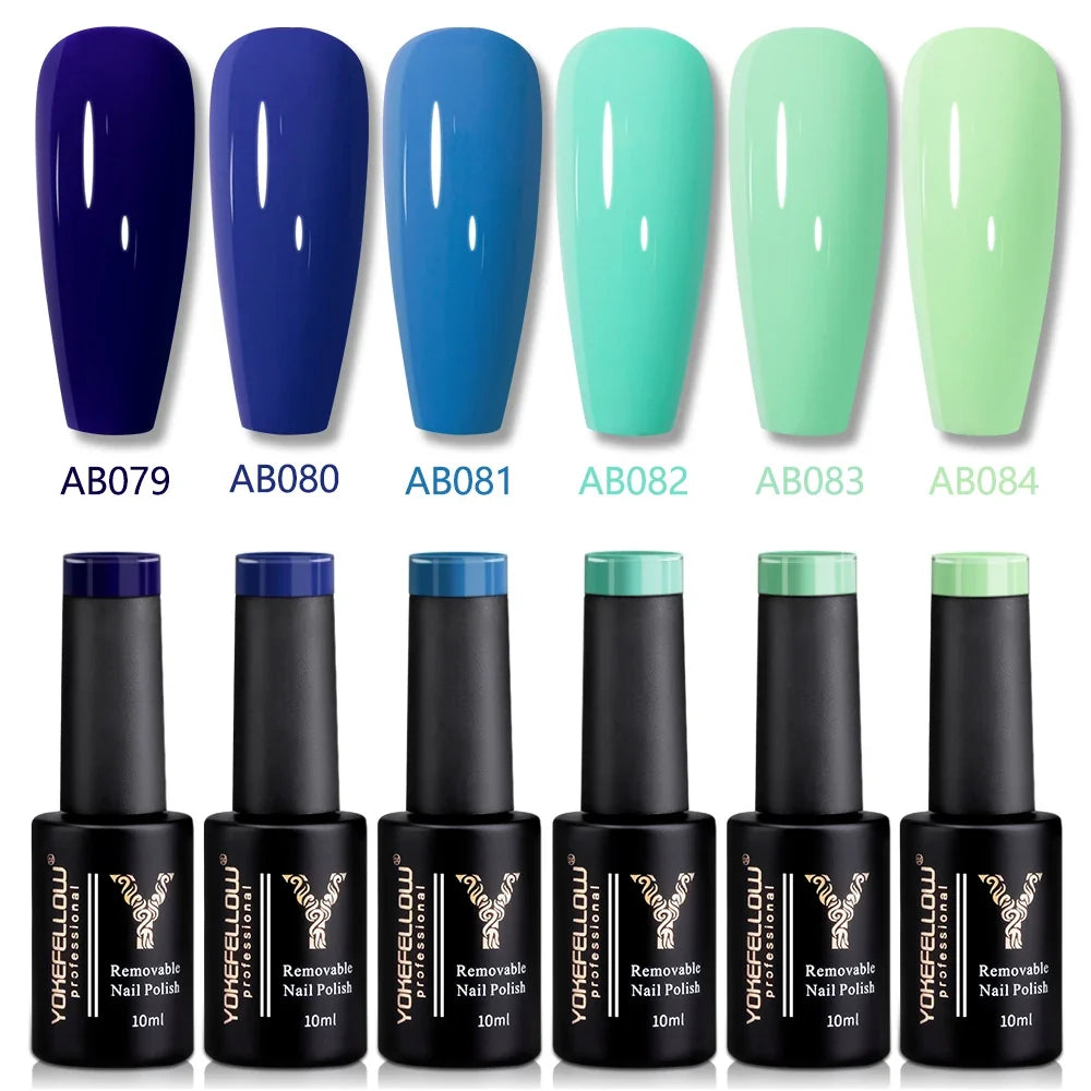 YOKEFELLOW 2022 New Color 10ML Nail Gel Polish Semi Permanent Gel Varnish Base Top Coat 122 Soak Off Colors Organic Nail Varnish Blushimmer