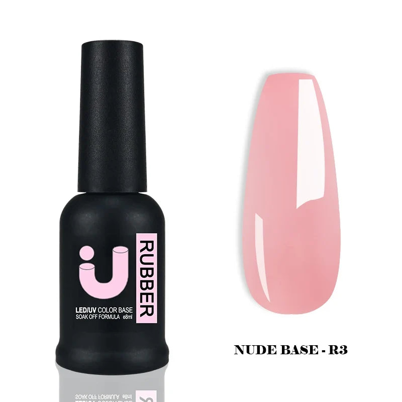 UNO JYJ Nude Rubber Base Gel Polish Semi-permanent Nail Polish UV Varnish Manicure Natural Nail Base Coat 7 Colors Basis Gellac Blushimmer