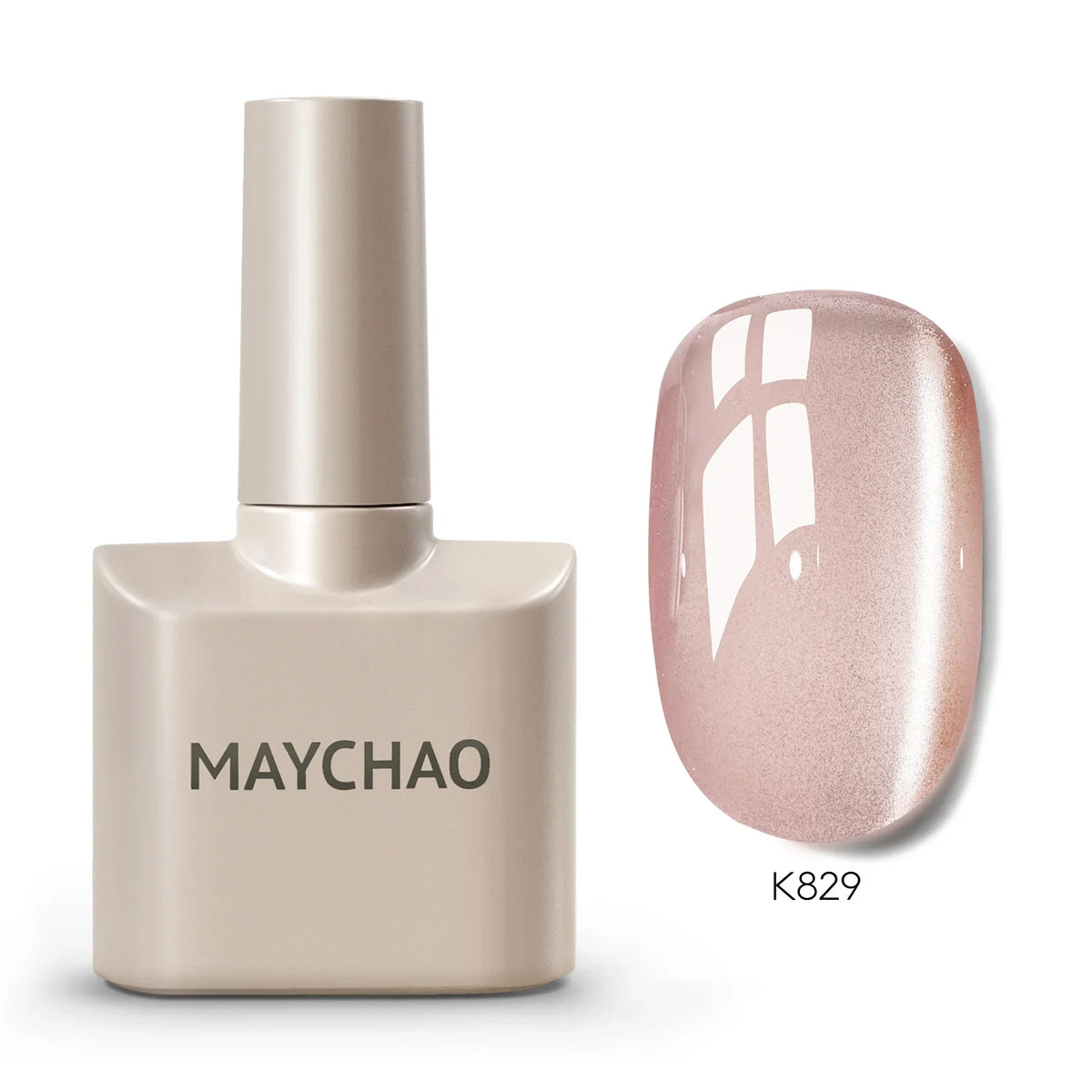 MAYCHAORomantic Galaxy Cat Eye Gel Nail Polish With Magnet Soak off UV Holographic Magnetic Rainbow Gel Polish for Nail Manicure Blushimmer