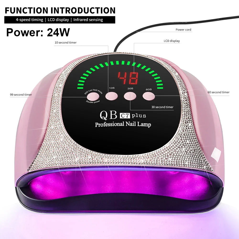 Professional UV/LED Nail Lamp 57 LEDS Quick Drying Gel Polish Curing Light With LCD Display Manicure Equipment for Acrylic Gel Blushimmer