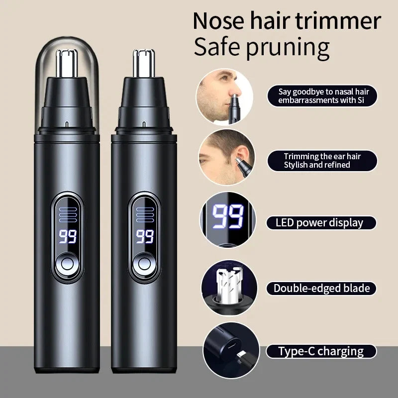 Mini Pocket Nose Hair Trimmer Painless Clipper Nose Ears Hair Eyebrow Waterproof Portable Trimmer For Men Women Noventix