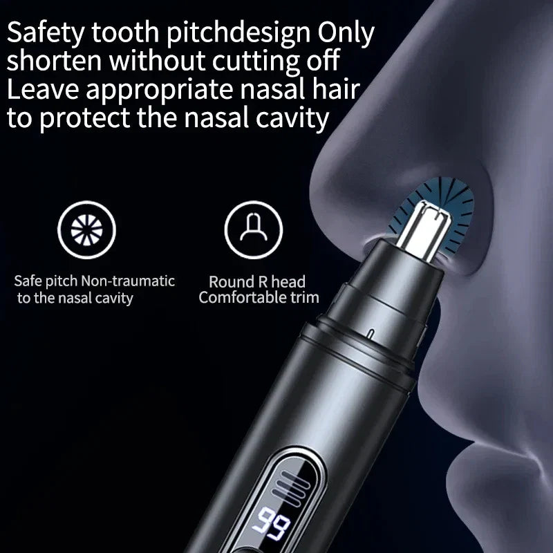 Mini Pocket Nose Hair Trimmer Painless Clipper Nose Ears Hair Eyebrow Waterproof Portable Trimmer For Men Women Noventix