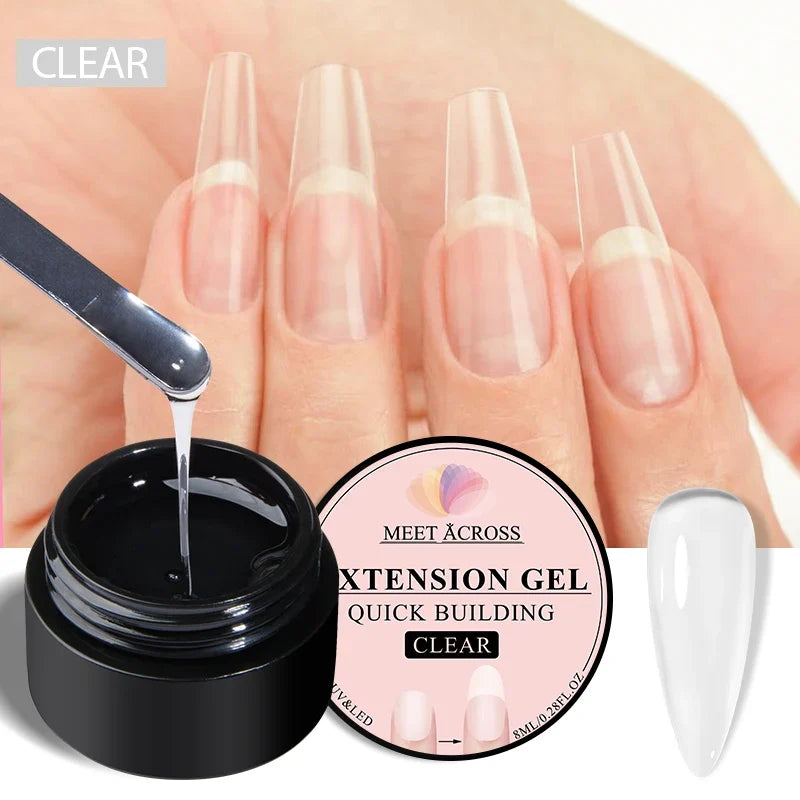 Milky White Nail Extension Gel Clear Nude Building UV Gel For Nails Finger Extensions Form Tips French Nails Manicure Nail Art Blushimmer