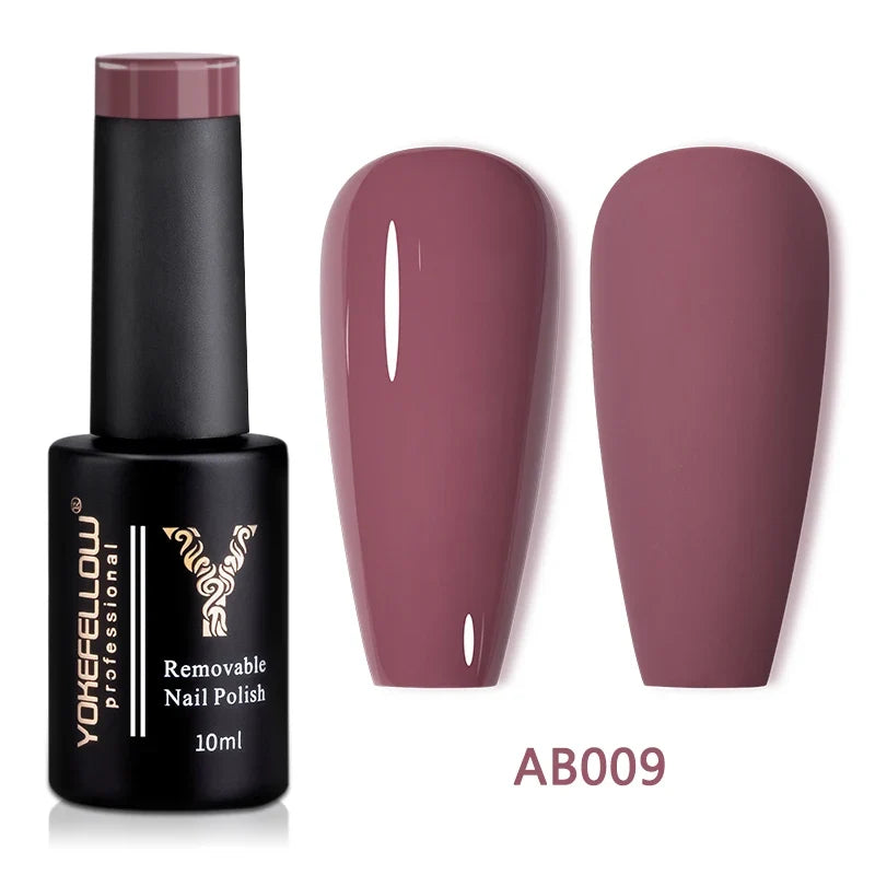 YOKEFELLOW 10ml Jelly Nude Gel Nail Polish High Quality Translucent Pink Nail Gel Varnish Soak Off UV Gel Polish Long Lasting Blushimmer