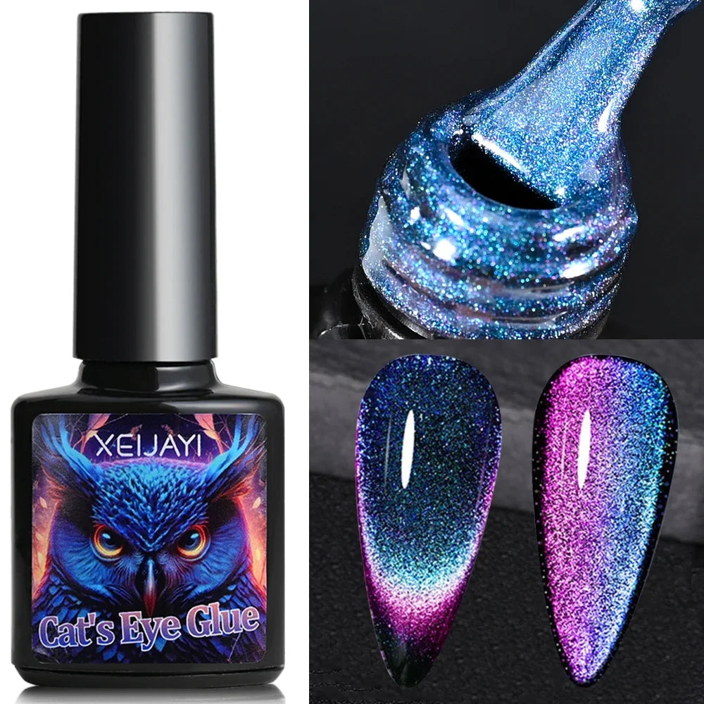 XEIJAYI Pink Cat Eye Gel Nail Polish Ceramic Magnetic Gel UV Semi-permanent Enamels Varnish Nail Supplies For Professionals Gel Blushimmer