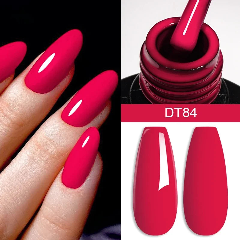 7ml Burgundy Crimson Nail Gel Polish, High Pigment, Non Streak, Long Lasting, UV LED Soak Off Nail Art Gel for Home Salon DIY Blushimmer