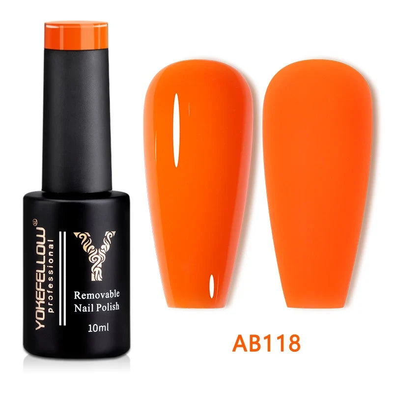 YOKEFELLOW 10ml Jelly Nude Gel Nail Polish High Quality Translucent Pink Nail Gel Varnish Soak Off UV Gel Polish Long Lasting Blushimmer