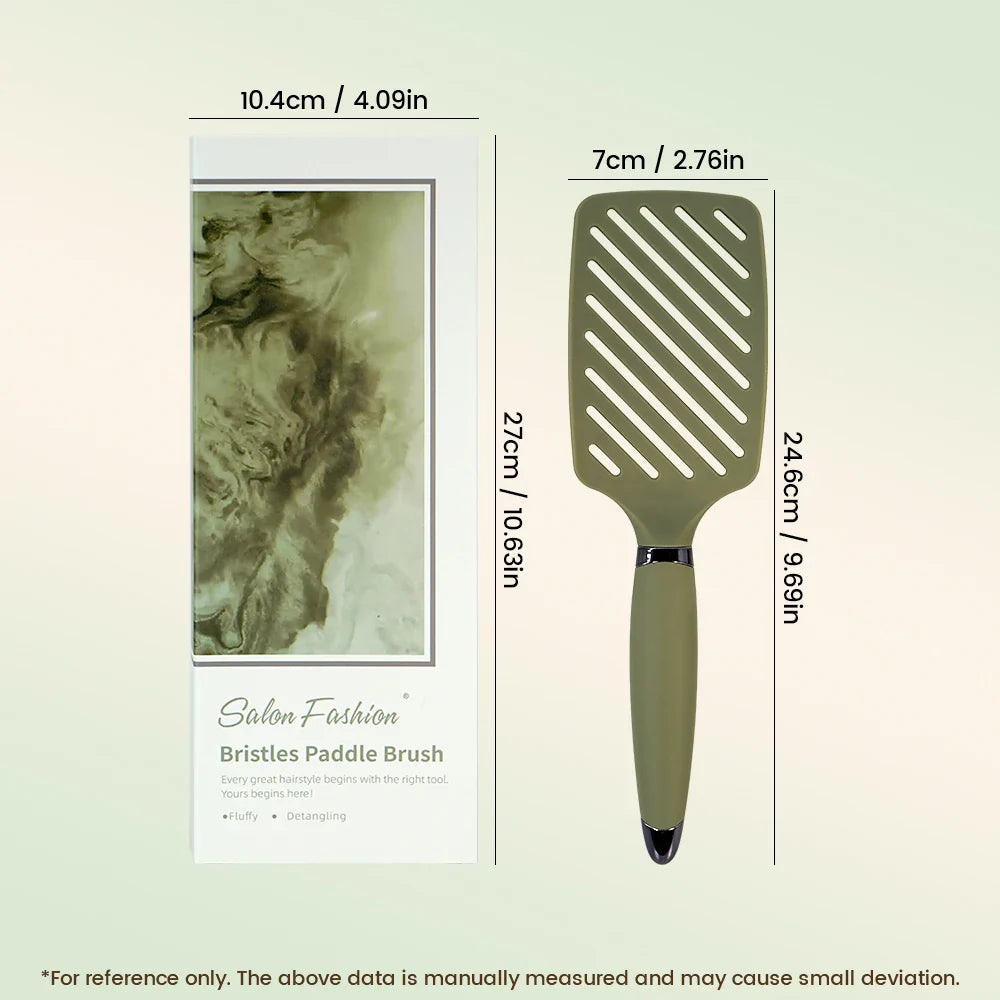 1PC Boar Bristle Detangling Hair Comb Hollow Out Hair Brush Anti-Static Scalp Massage Hairbrush Salon Styling Tools For Gifting Silcy Skin